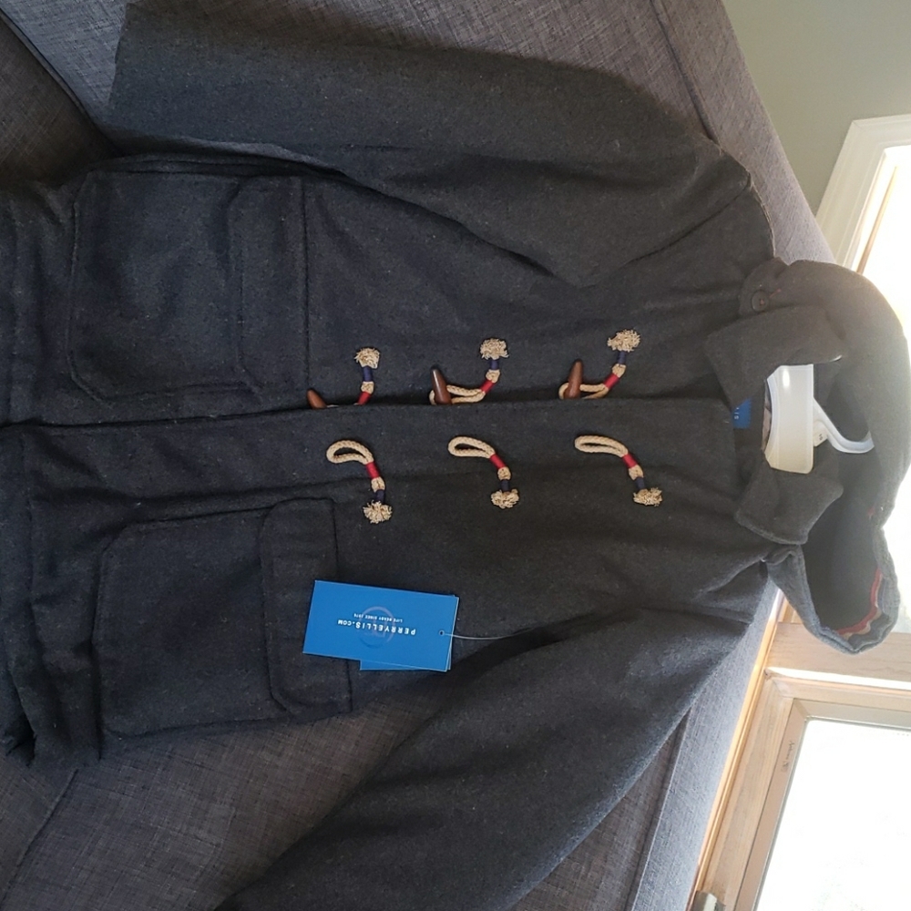 Boys zip with toggles grey coat